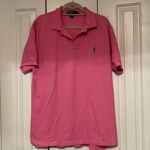 Mens Pink Polo